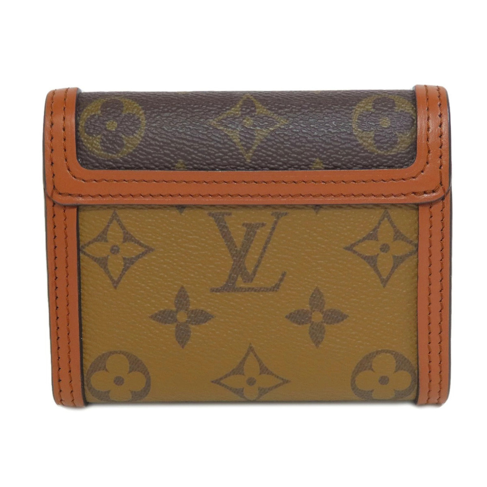 Louis Vuitton Bi Canvas Dauphine Portefeuille Compact Monogram Wallet fold
